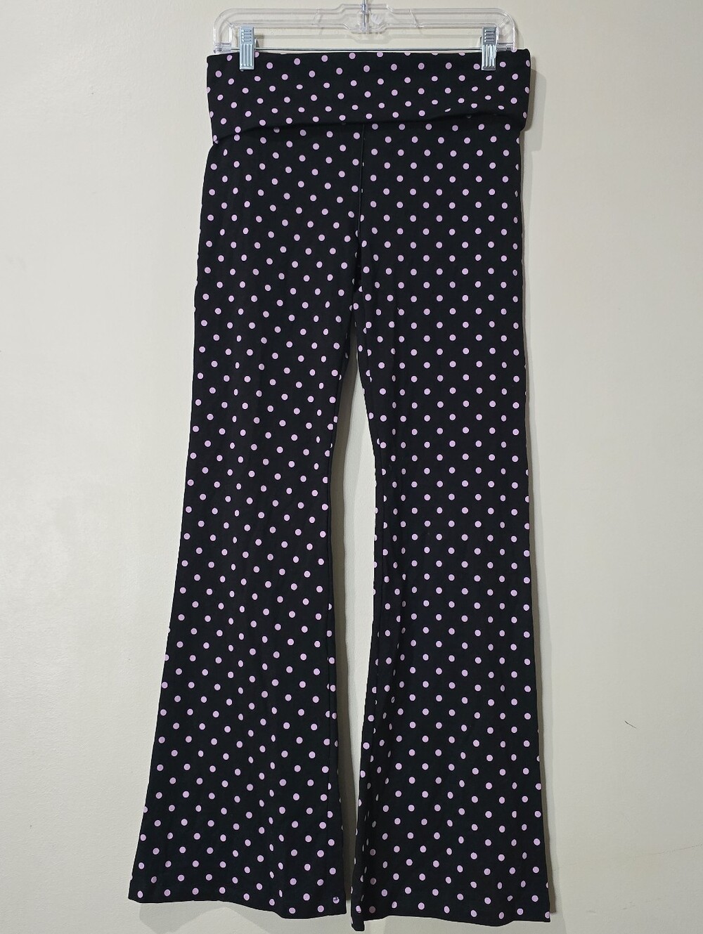 VS pink foldover flare leggings medBlack Polka Dot Bling
